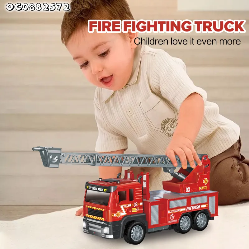 Wholesale Plastic City Rescue Remote Control Mini Fire Fighting Truck Car Toys