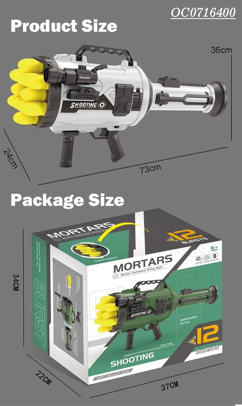 Hot Selling Long Distance Electric Practice Shooting Game Soft Bullet Novelty Toy Gun for Kids