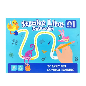 Montessori First Learn to Write Stroke Control Line Book Set Kids Learning Materials Early Education Creative Toy for Children