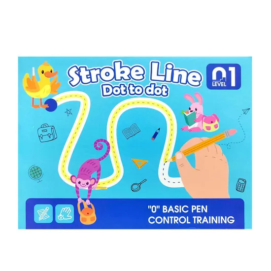 Montessori First Learn to Write Stroke Control Line Book Set Kids Learning Materials Early Education Creative Toy for Children