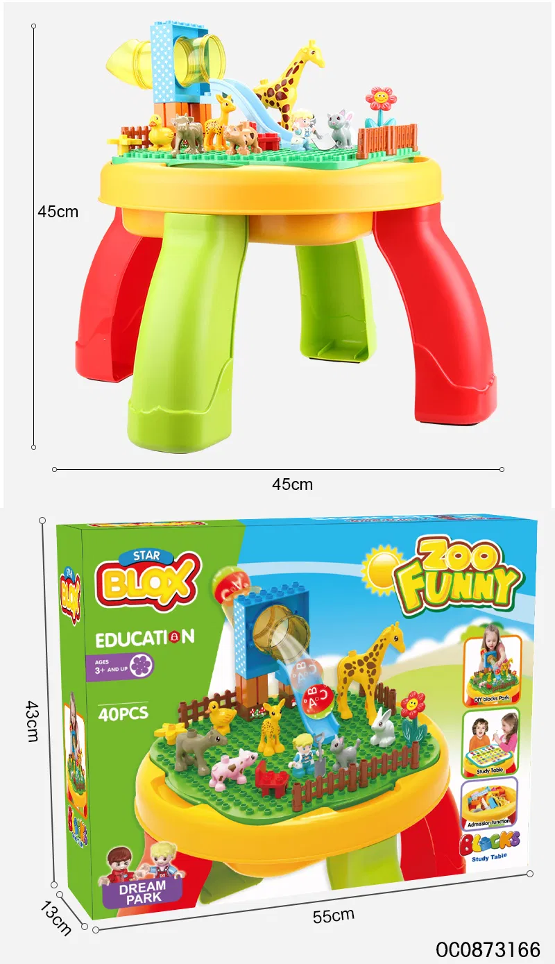 Wholesale Montessori Educational Popular DIY Baby Building Block Toys with Animals