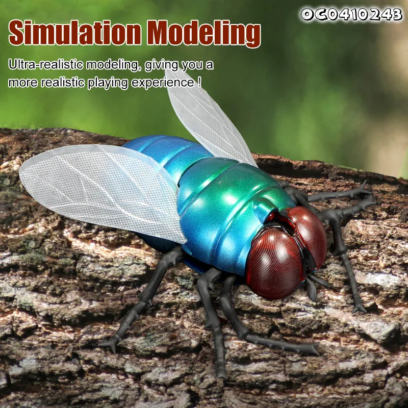 Wholesale 360 Degrees Mini RC Flying Remote Control Insect Model Animal Toy with LED Lighting