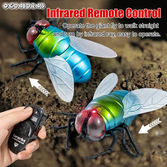 Wholesale 360 Degrees Mini RC Flying Remote Control Insect Model Animal Toy with LED Lighting