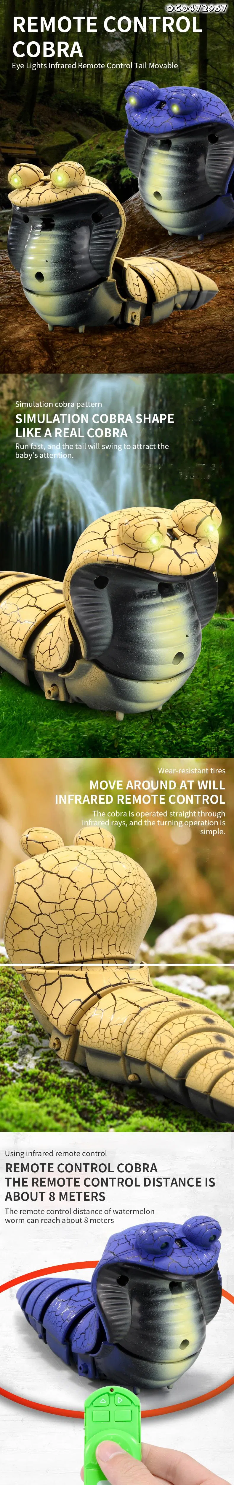 Wholesale Animal Snake Model Animal RC Infrared Remote Control Plastic Toys for Hot Selling