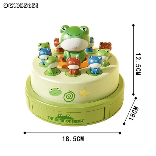 Wholesale Water Summer Children Fishing Game Baby Birthday Gift Electric Machine Catching Frog Kids Interactive Toy