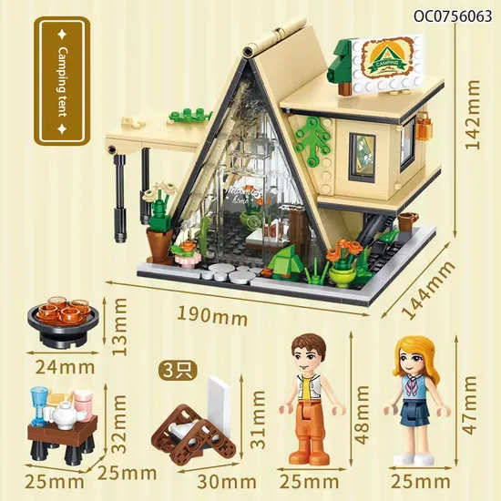 Wholesale Educational Montessori 2023 New Small House Plastic Building Blocks Construction Sets Toy for Sale