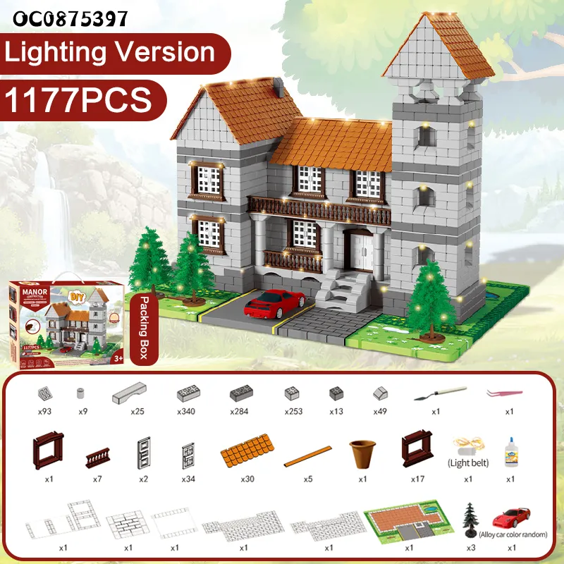 Wholesale Educational 3D Montessori House Building Blocks Model Toy for Kids