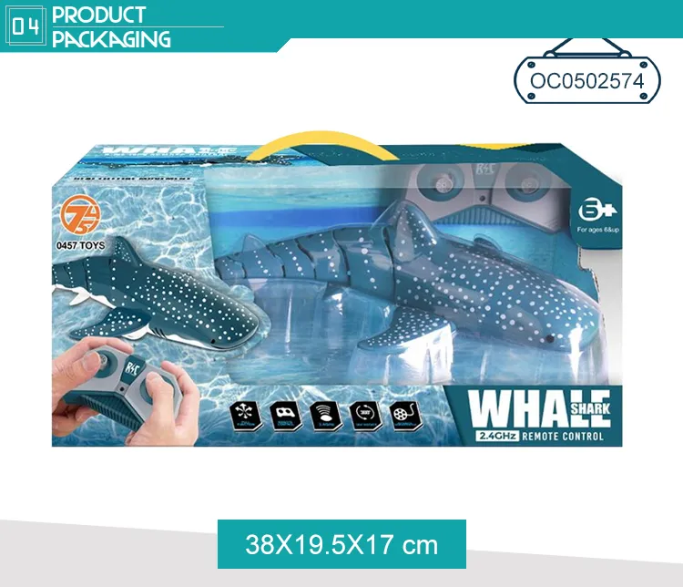 Wholesale Plastic Funny RC Animal Fish Whale Shark Remote Control Water Toy for Kids