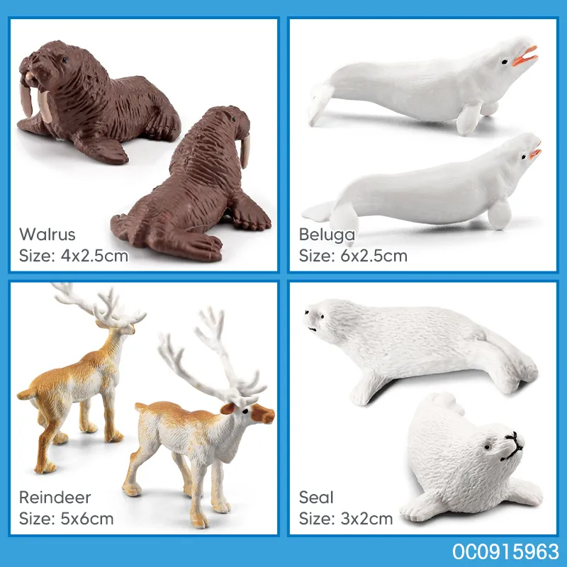 Wholesale Popular Educational Plastic Zoo Wild Animal Model Sets PVC Mini Toys