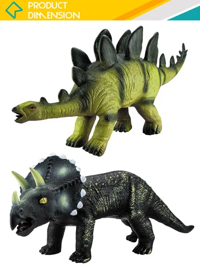 Simulation Appearance IC Roar Sound Soft Rubber Kids Dinosaur Toys Filled with Cotton