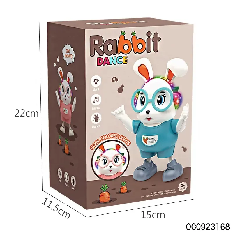 Wholesale Electric Animals Plastic Popular Dancing Rabbit Sing Baby Toys with Lights