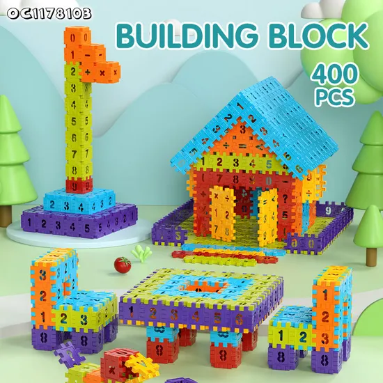 Wholesale Montessori DIY Cartoon Model Educational Plastic Building Blocks Toys for Kids