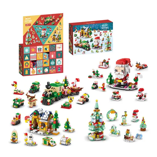Wholesale Educational Plastic Blocks Building Christmas Cartoon Toys