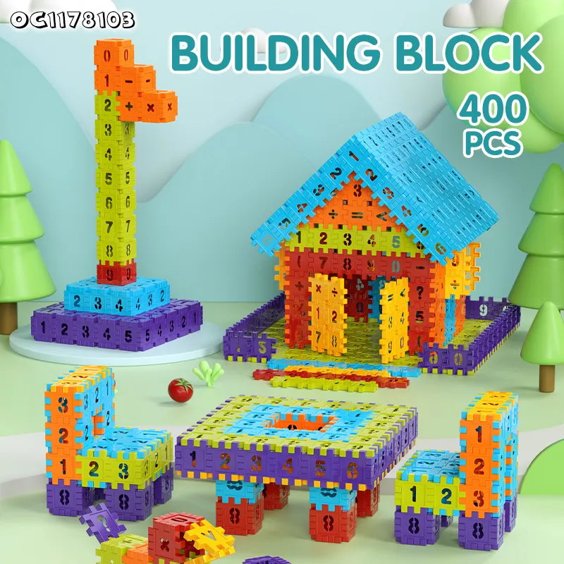 Wholesale Montessori DIY Cartoon Model Educational Plastic Building Blocks Toys for Kids