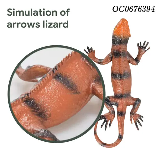 Wholesale Montessori Educational Animal Model Realistic Rubber Lizard Toys