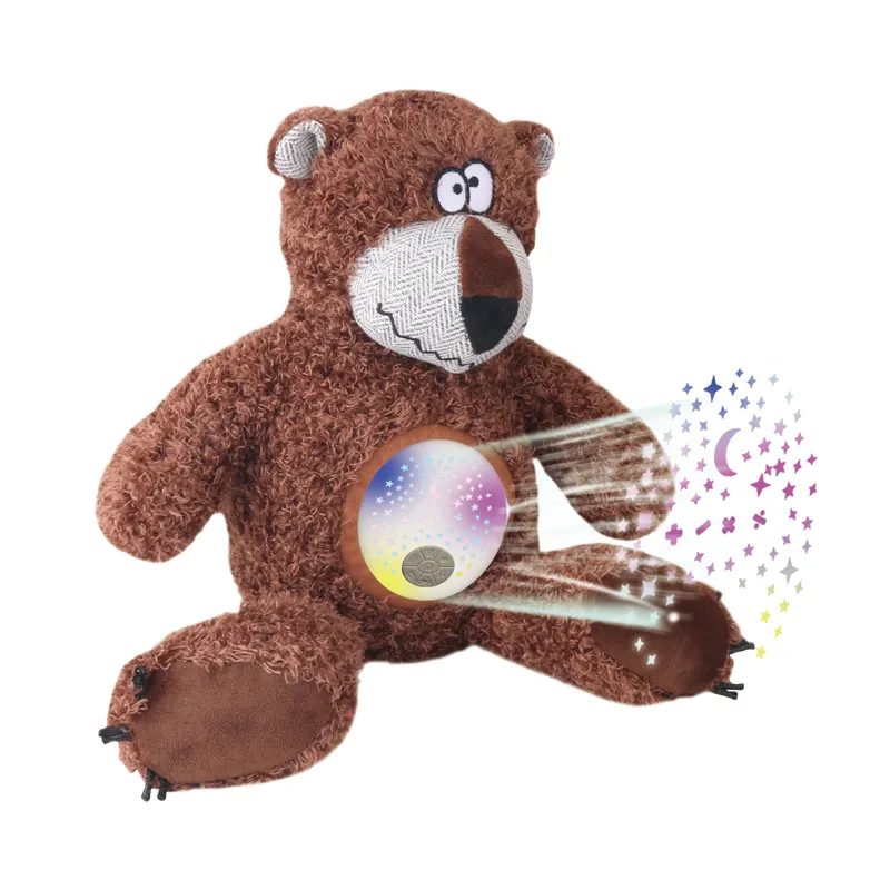 Wholesale Popular Projector Bear Baby Sleeping Sooth Light Music Animal Toy