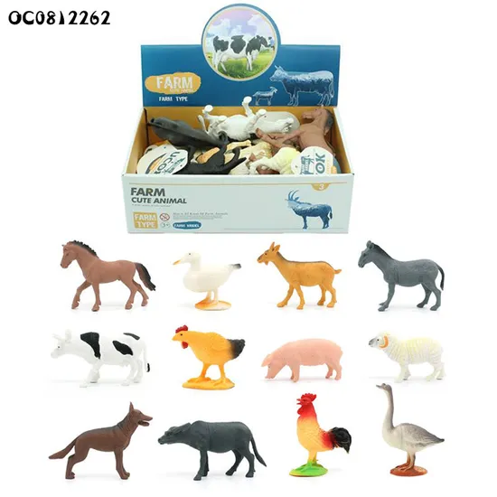 Wholesale Montessori Educational Simulated Plastic Rubber Cow Toys Farm Animal