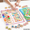 Montessori Wooden Jigsaw Puzzle Early Educational Board Animal Math Number Toy for Kids Cognition Matching & Counting Puzzle