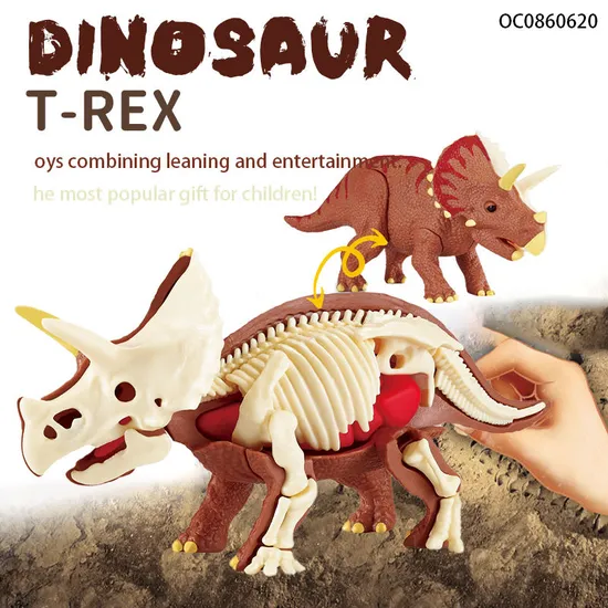 Game DIY Self -Assembled 3D Simulation Dinosaur Skeleton Toy for Preschool