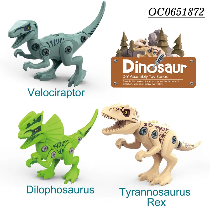 Small Dinosaur Toys Jurassic Popular DIY Assembled Models Boy Toys for Kids Children