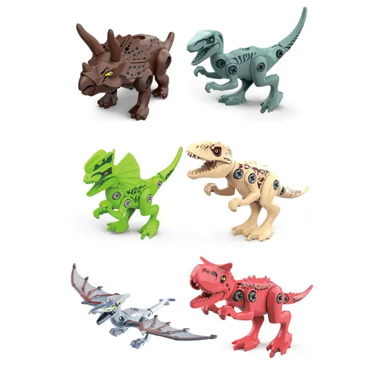 Small Dinosaur Toys Jurassic Popular DIY Assembled Models Boy Toys for Kids Children