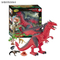 Interactive Realistic Walking Simulation Roaring Children Battery Operate Electric Dinosaur Robot Toy with Light up