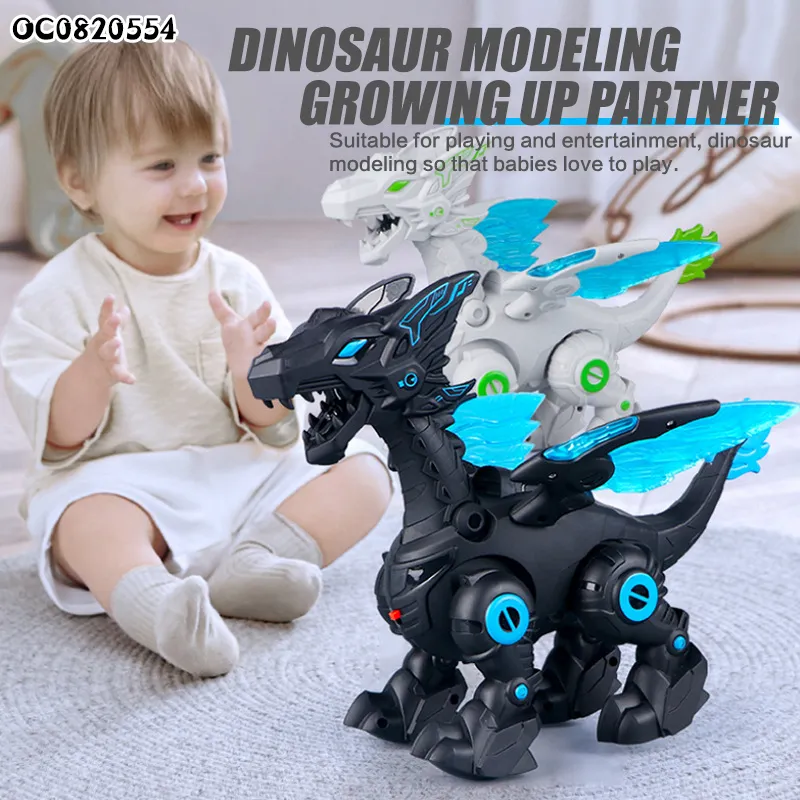 Wholesale Plastic Electronic Walking Dinosaur Toys with Water Mist Spray