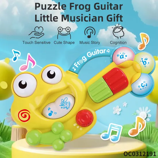 Wholesale Montessori Light Cartoon Music Electronic Keyboard Piano Musical Sensory Touch Baby Bed Bell Toy