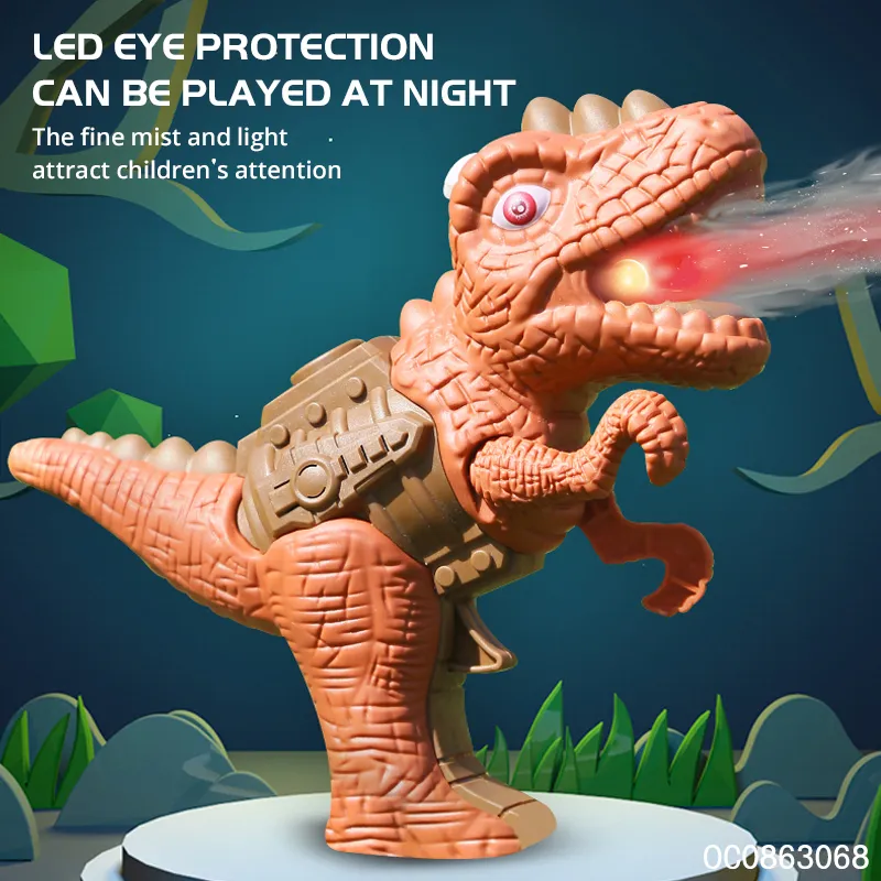 Battery Operated Mist Spray Dinosaur Toy Gun Toy for Boys with Light Sound