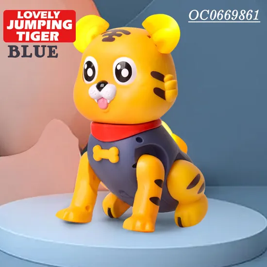 Wholesale Unique Electric Tiger Cartoon Plastic Animal Children Electric Toy with Light and Music
