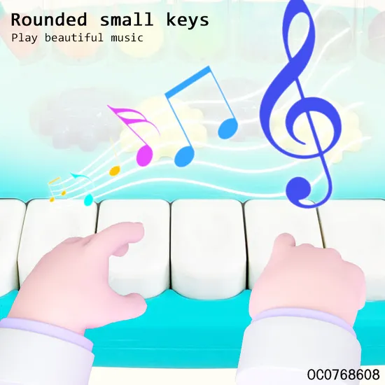 Wholesale Learning Montessori Cartoon Frog Light up Bouncing Ball Electric Music Piano Keyboard Toy