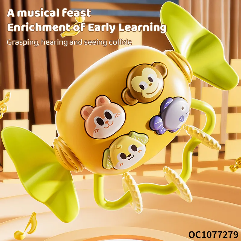 Candy-Shaped Animal Musical Instrument Sets 18 Months Soothing Baby Educational Toy Plastic Rattles Games Toy for Cognitive