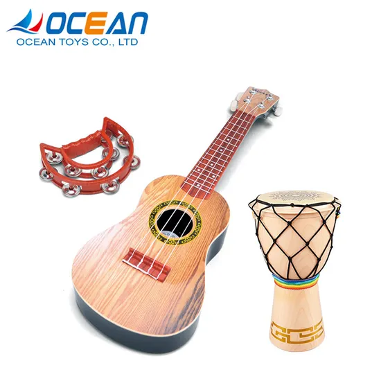 Chinese Kids Band Games Hand Drum Guitar Rattle All Musical Instruments Toy