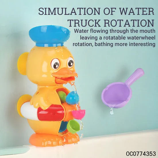 Wholesale Plastic Bathtub Funny Waterwheel Animal Baby Spray Water Bath Toy Duck