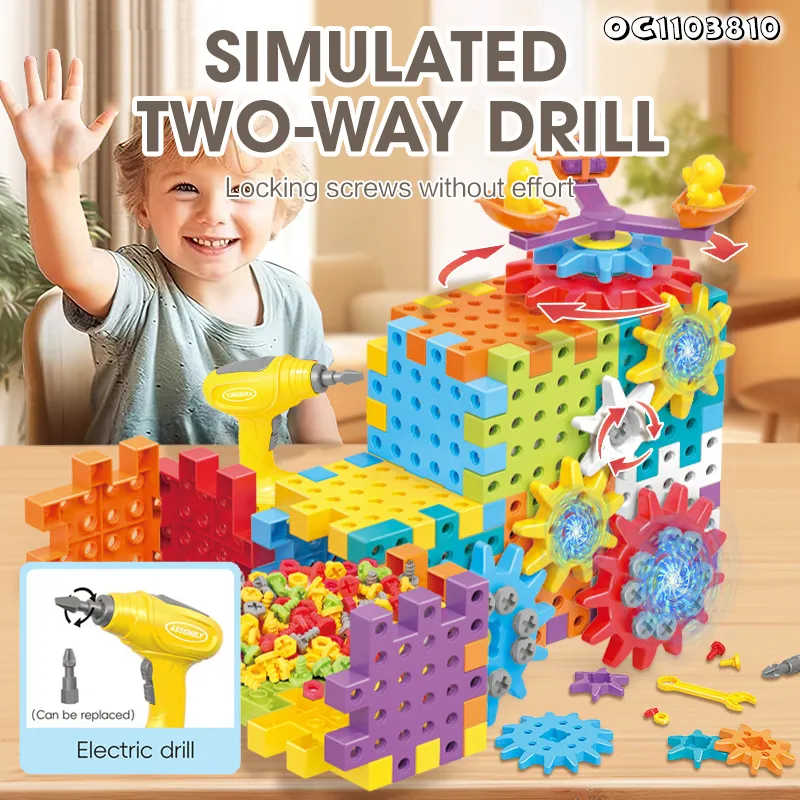 Wholesale Creative Educational DIY Colorful Electric Plastic Popular DIY Building Blocks Toy for Kids