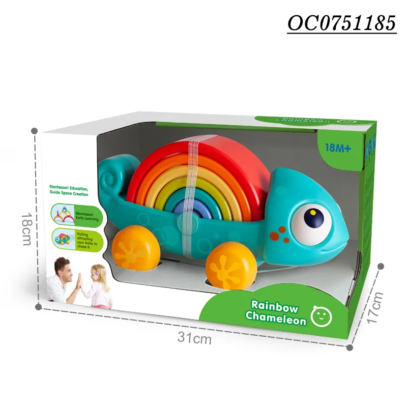 Wholesale Educational Plastic Baby Montessori Rainbow Building Blocks Toys