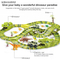Gift Items Green Electric Dinosaur Truck Car Toy Race Multiple Track Assembly Game with PVC Dinosaur Model Toy for Boys