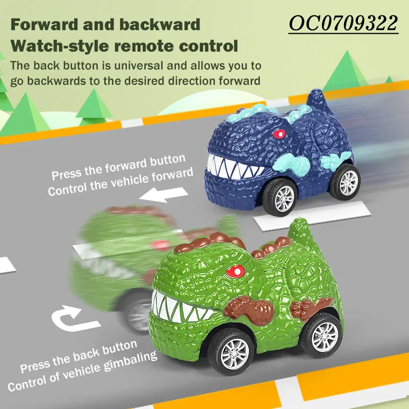 2022 New Arrival Dinosaur Diecast Toys Model Watch Mini Remote Control Car Toy
