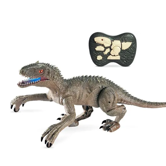 Movable Joint Velociraptor Toy Movable Head Animatronic Walking Dinosaur Anima RC Simulation Remote Control Toys for Kids