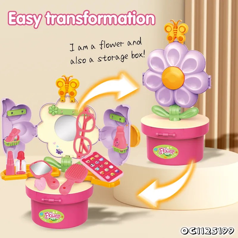 Wholesale Children Pretend Play Make up Portable Makeup Beauty Fashion Cheap Girls Toys for Baby Girls Kids