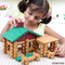 Wholesale Montessori Educational 90PCS 3D Small Wooden Blocks House Toys