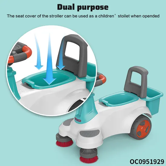 Girls Pretend Play & Preschool Gaming Cleaning Tool Toy for Kids Swing Car Ride