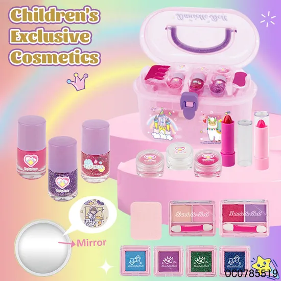 Wholesale Kids Portable Fashion Beauty Makeup Nail Polish Make up Toy for Girls