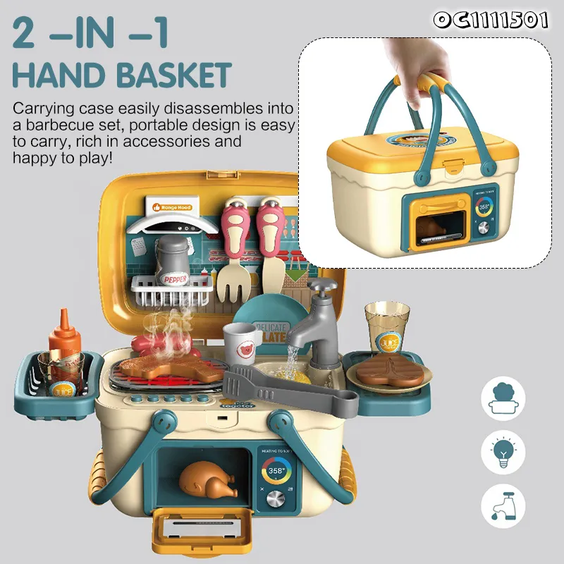 Wholesale Play Household Small Mini Cooking Montessori Educational Children's Plastic Spray Sink Kitchen Toy for Kids