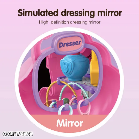 Wholesale Girls Beauty Cosmetic Hair Dryer Portable Make up Gift Set Fashion Pretend Makeup Kit Toys for Kids