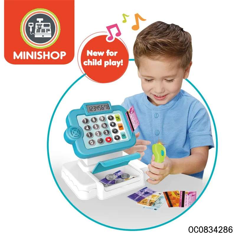 Supermarket Cashier Plastic Pretend Play Preschool Model Toy for Kids