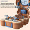 Cartoon Bear Design Backpack Plastic Nuts and Screws Kids Pretend Role Play Hand Tools Toy for Boys Wholesale