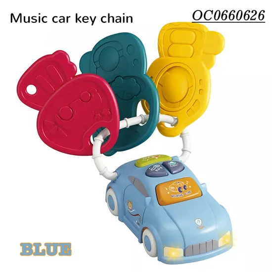 Montessori Car Music Key Baby Rattle Toy Educational Key Toys for Baby