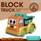Wholesale Lighted up Creative Montessory Plastic Building Blocks Truck Model Toy for Kids