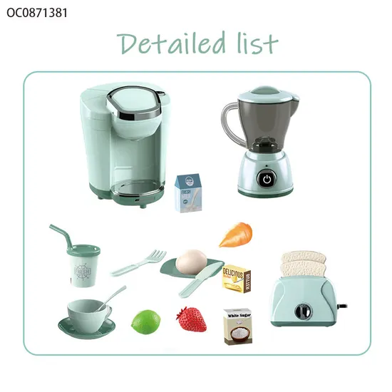 Wholesale Funny Juice Maker Coffee Bread Machine Children's Plastic Appliance Mini Kitchen Tool Pretend Play Toys